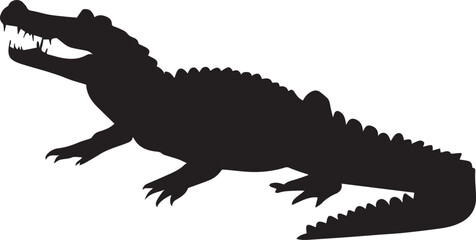 Alligator vector silhouette