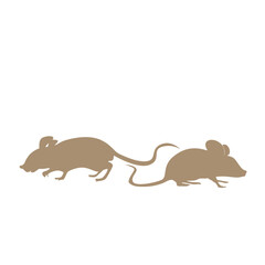 Vector silhouette of the mouse  