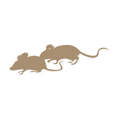 Vector silhouette of the mouse  