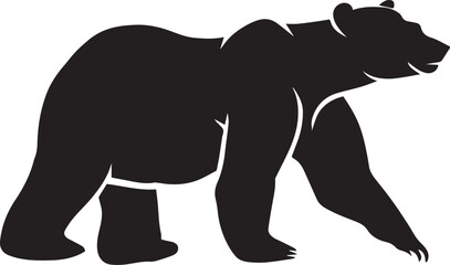 Polar bear vector silhouette illustration