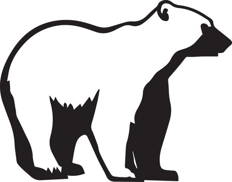 recommend clip art: Polar bear vector silhouette illustration