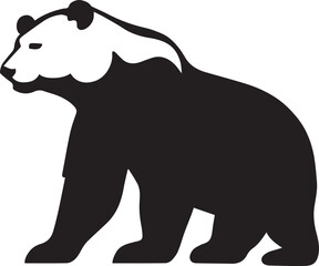 Polar bear vector silhouette illustration