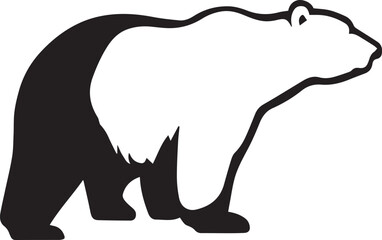 Polar bear vector silhouette illustration