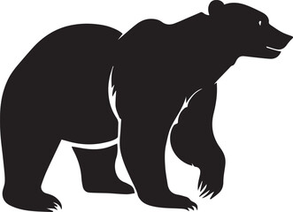 Polar bear vector silhouette illustration