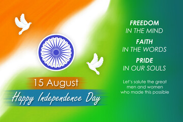 India Independence Day with message
