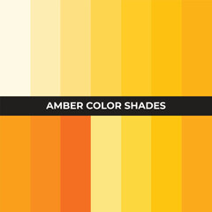 Amber colour shades, Amber colour palette, Yellow Shades