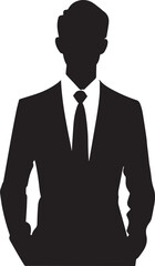 Business man vector silhouette, Stylish man vector silhouette, Business person vector silhouette