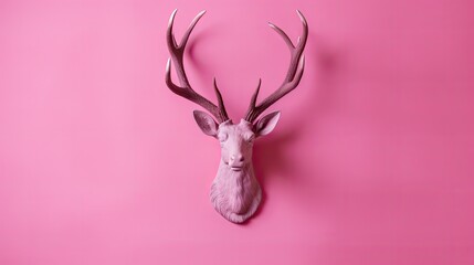 Christmas reindeer decoration. Creative minimal funny holiday concept. created with Generative AI technology