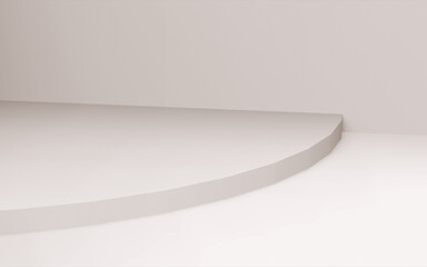 Abstract 3d brown color cylinder podium minimal studio background.