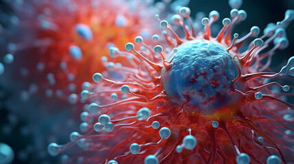 Fototapeta na wymiar Covid-19 virus in style of photorealistic details