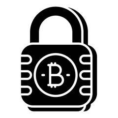 Premium download icon of secure bitcoin 