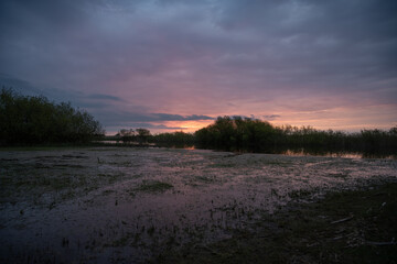 sunrise over the river