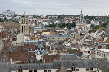 Vue d'ensemble de la ville, ville de Dreux, département de l'Eure et Loir, France