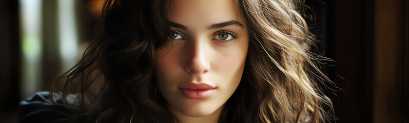 Naklejka premium woman portrait, AI generated