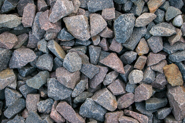 Gravel texture. Big gravel. Stone texture. Horizontal photo.