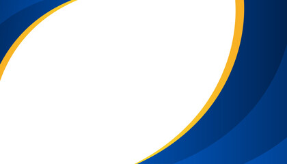 Abstract business banner background with blue, yellow, and white modern curve. Vector illustration