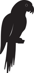 Parrot vector silhouette illustration