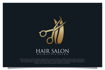 Haircut logo design element vector for your business