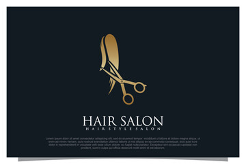 Haircut logo design element vector for your business