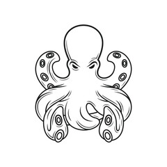 Octopus logo design element vector for your business