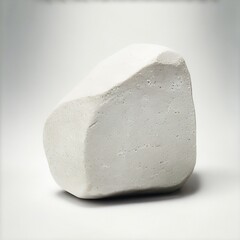 White cement rock High-quality isolated in a white background.