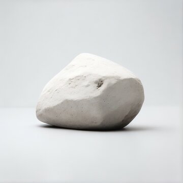 Realistic white rock High-quality isolated in a white background.