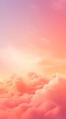 Heaven dusk pastel orange sky horizon cloudscape hd phone wallpaper ai generated