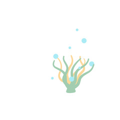 illustration of seaweed, underwater sea plants, sea algae
