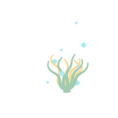 illustration of seaweed, underwater sea plants, sea algae