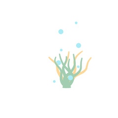 illustration of seaweed, underwater sea plants, sea algae