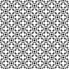 Black and white seamless pattern texture. Greyscale ornamental graphic design. Mosaic ornaments. Pattern template. Vector illustration. EPS10.