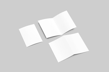 A5 Bifold Brochure Blank Mockup