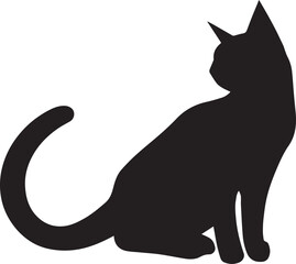 Cat vector silhouette