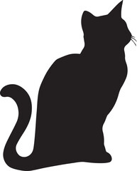 Cat vector silhouette