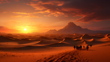 Fototapeta na wymiar Desert Wallpaper Dune Landscape