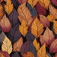 Autumn Leaves Pattern. Generative ai