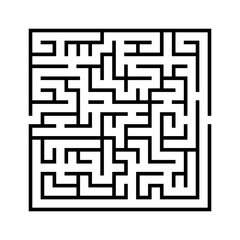 Square maze illustration