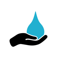 Open hand with water Icon
