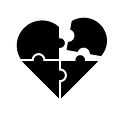 Heart puzzle icon