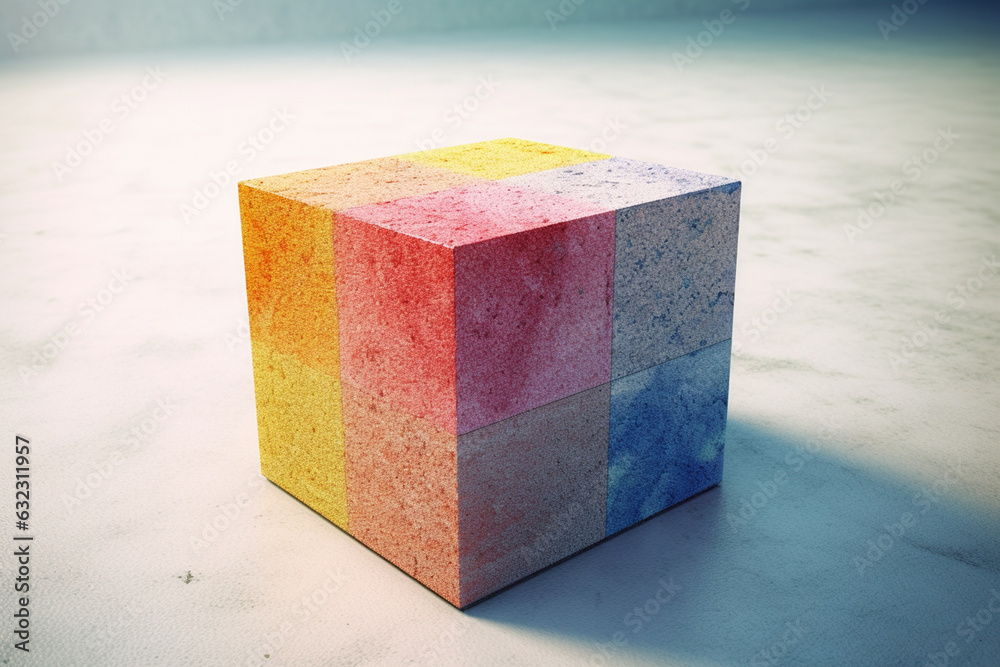 Leinwandbilder a square shape, defined by four equal sides and right angles, representing stability, order, and sol