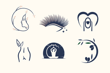Obraz premium Beauty and health logo design element for your business