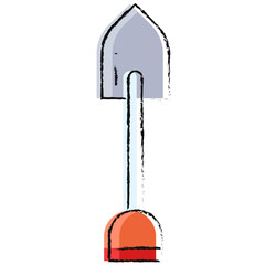 Fototapeta premium Vector hand drawn Shovel illustration