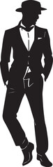 Stylish man vector silhouette illustration