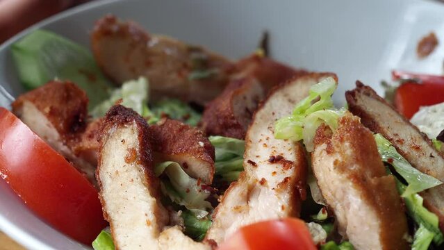 vegetable salad with grilled chicken 