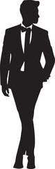 Stylish man vector silhouette illustration