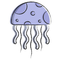 Vector hand drawn Jellyfish illustration © Icongeek26