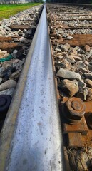 Railway train rail track travel look landcape 
