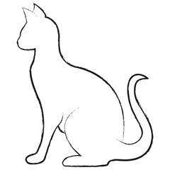 Obraz premium Vector hand drawn Cat illustration