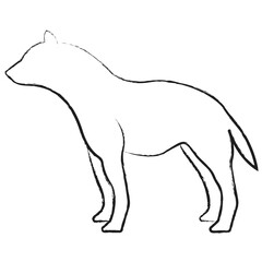 Obraz premium Vector hand drawn Hyena illustration