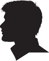 man profile vector silhouette
